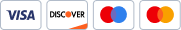 Visa, Discover, Maestro and Mastercard accepted